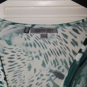 JENNIFER LOPEZ BEAUTIFUL GREEN LEOPARD TOP